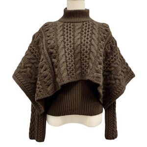 Hermes Knit Sweater Tops Cashmere Brown